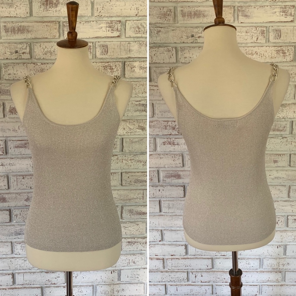 SOLD-NWOT August Silk Sparkle Knit Strap Tank - Picture 1 of 7